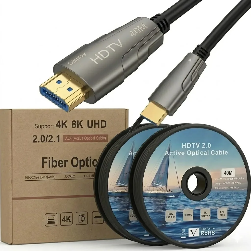 Fiber Active Optical Cable | 40 Meter Ultimate High-Speed HDMI 2.0 for 4K & 8K UHD Ultra HD Performance Technotech Technologies