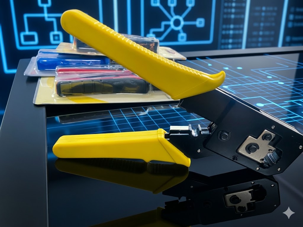 BOSI CAT 7 Ethernet Crimping Tool – Professional Network Cable Connector Tool Technotech Technologies