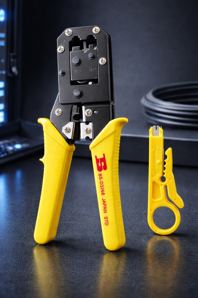BOSI CAT 7 Ethernet Crimping Tool – Professional Network Cable Connector Tool Technotech Technologies