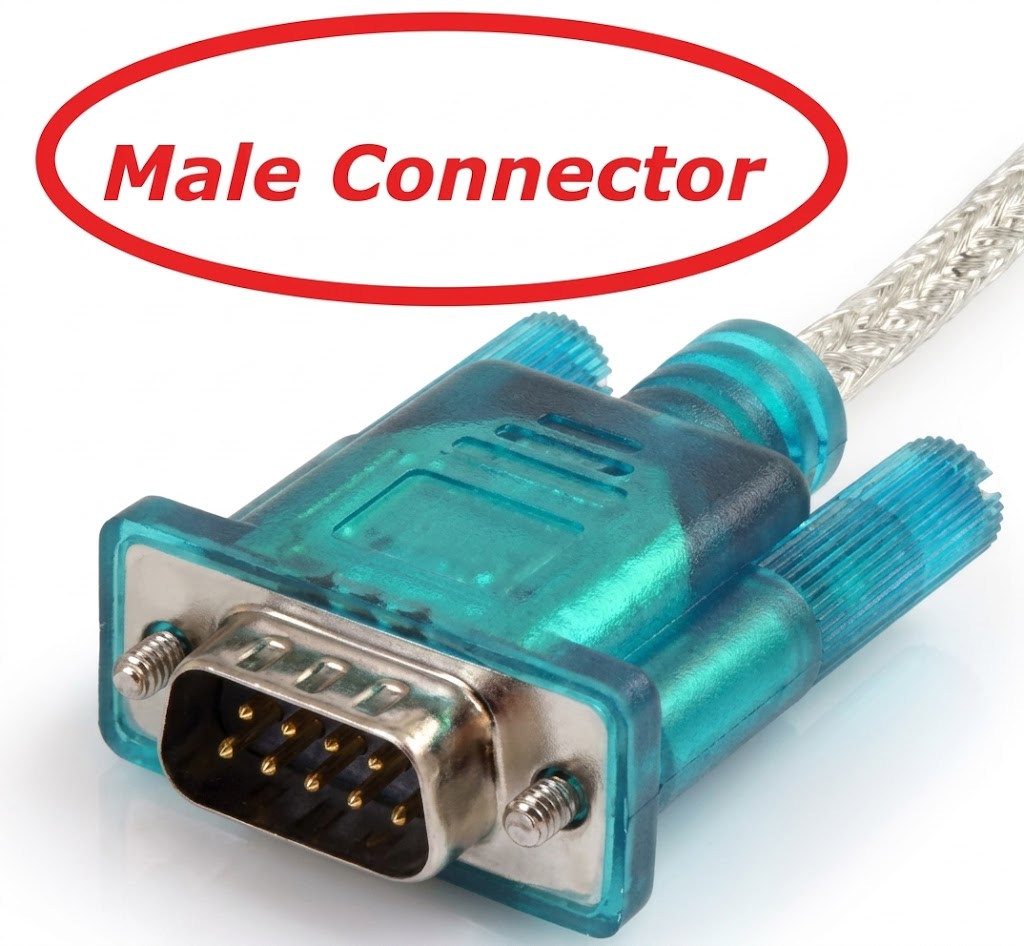 High-Speed USB to RS-232 Serial Male Cable Adapter (Silver) Technotech Technologies