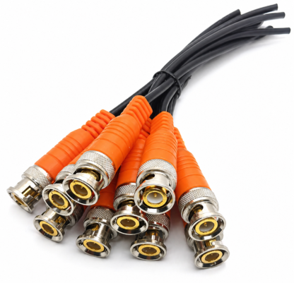 BNC Connector with Wire Indian Orange Big BNC (PACK OF 10 )