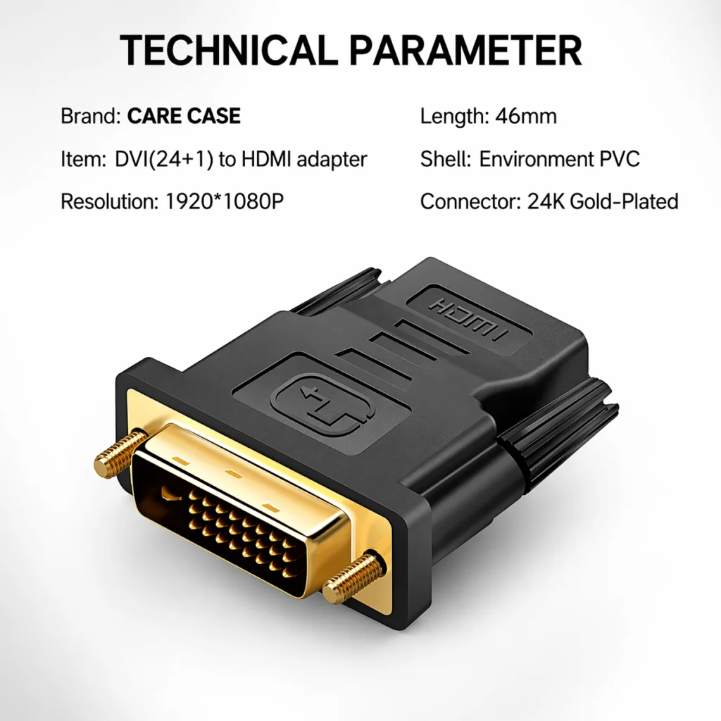 HDMI Female to DVI 24+1 Male Connector – Best High-Speed Video Adapter Technotech Technologies