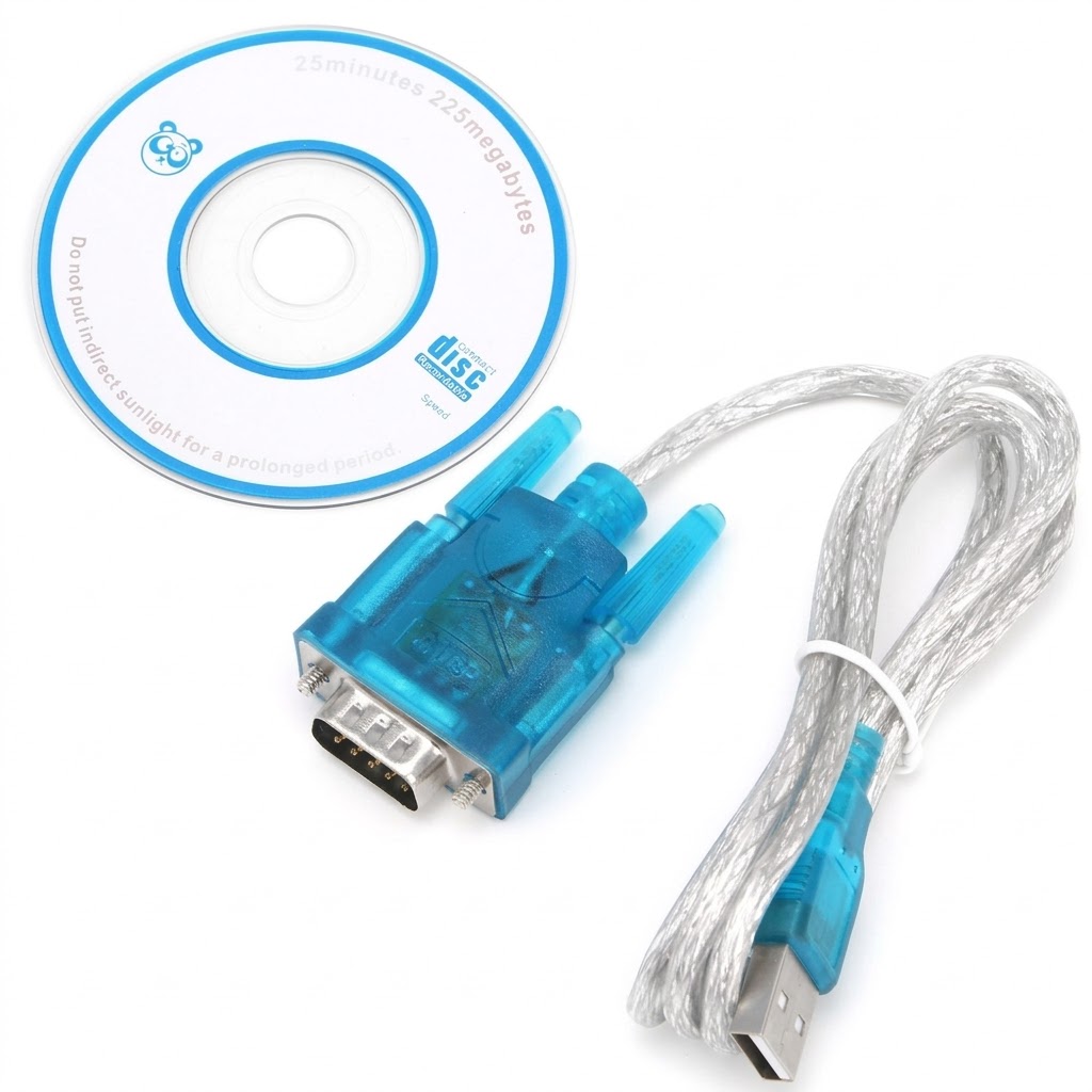 High-Speed USB to RS-232 Serial Male Cable Adapter (Silver) Technotech Technologies