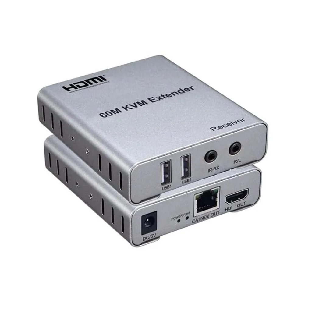 HDMI Extender 60 MTR with KVM – Ultimate Long Distance 1080P Extender Technotech Technologies