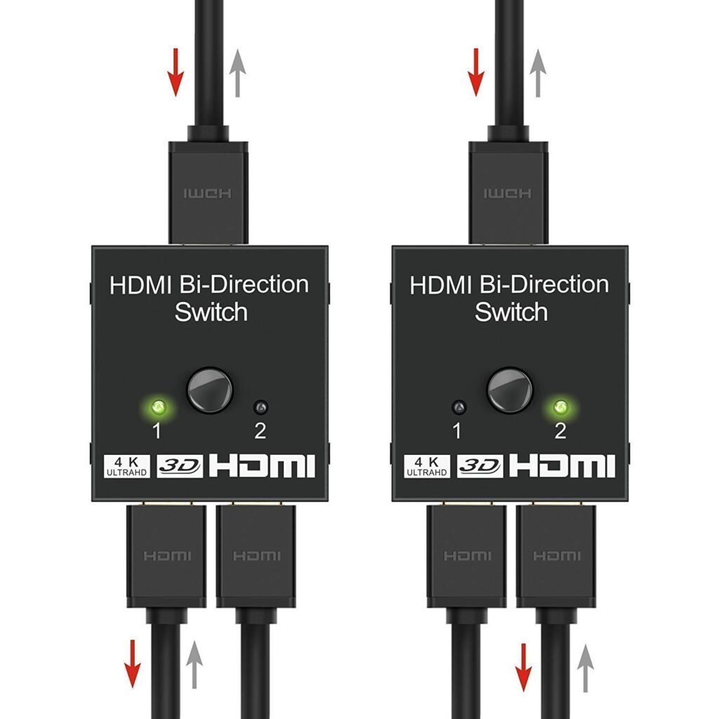 Premium 4K HDMI Bi-Directional Switch 2x1 / 1x2 – Ultra HD HDMI Solution for PS4 & Xbox Technotech Technologies