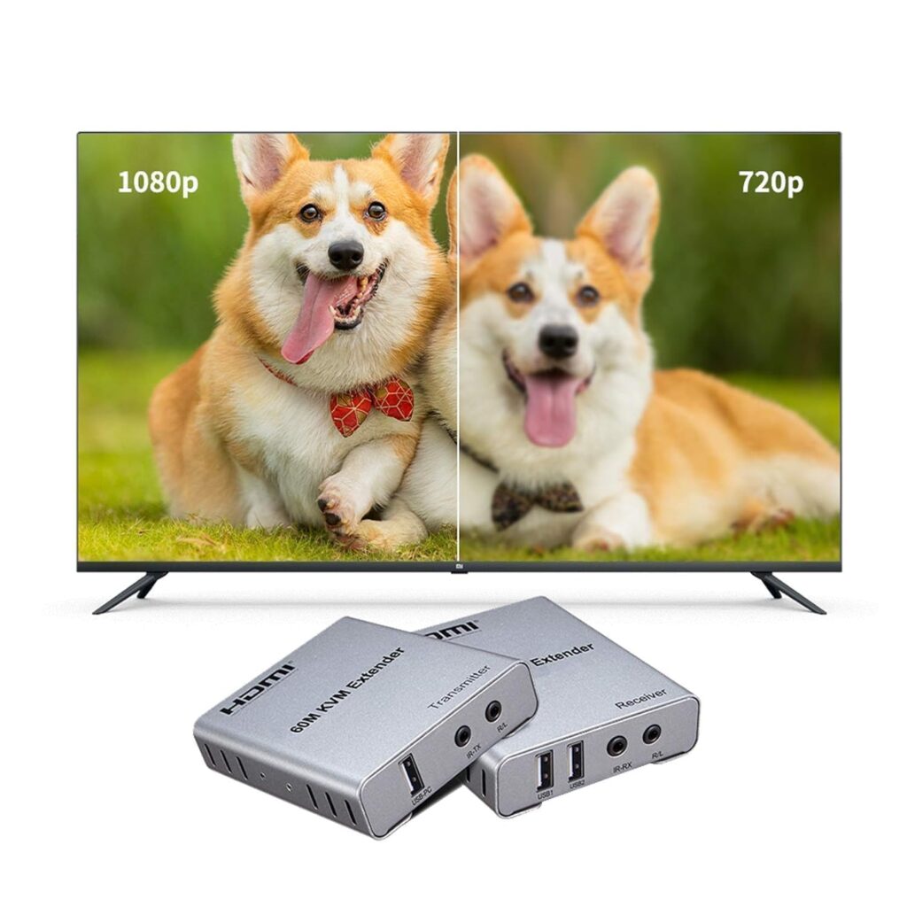 HDMI Extender 60 MTR with KVM – Ultimate Long Distance 1080P Extender Technotech Technologies