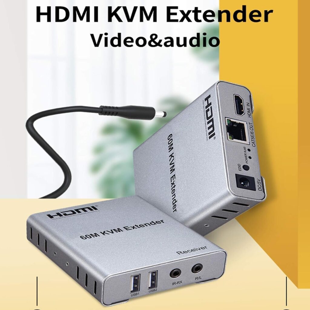 HDMI Extender 60 MTR with KVM – Ultimate Long Distance 1080P Extender Technotech Technologies