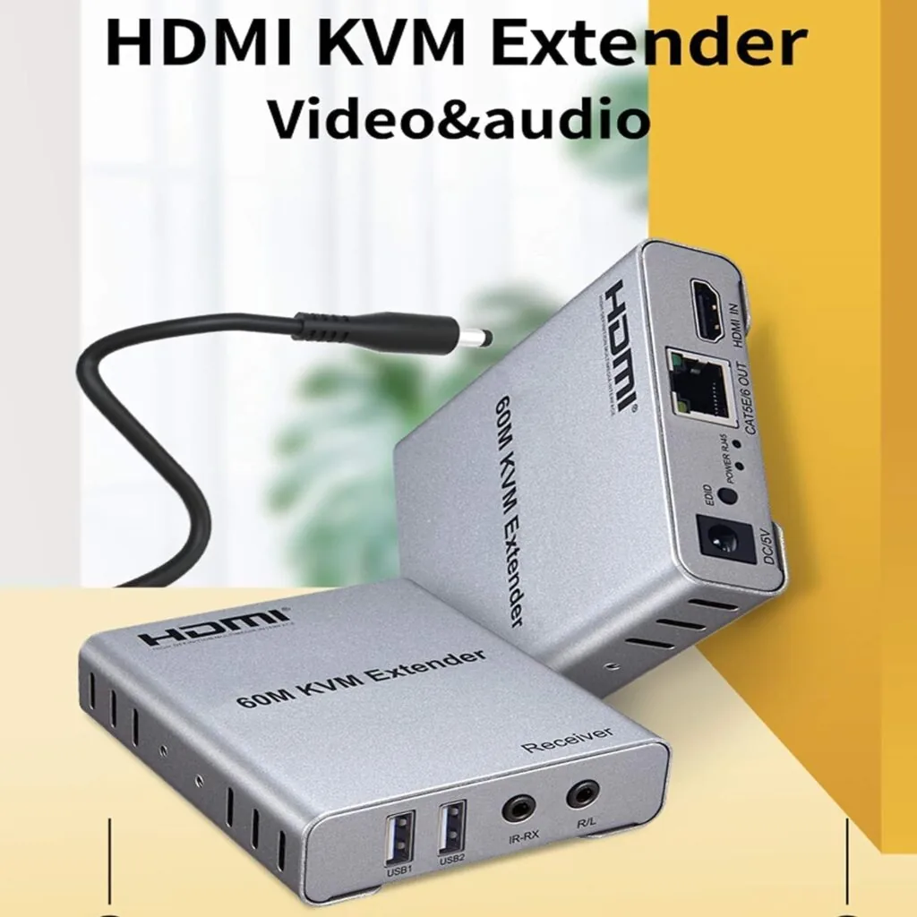 HDMI Extender 60 MTR with KVM – Ultimate Long Distance 1080P Extender Technotech Technologies