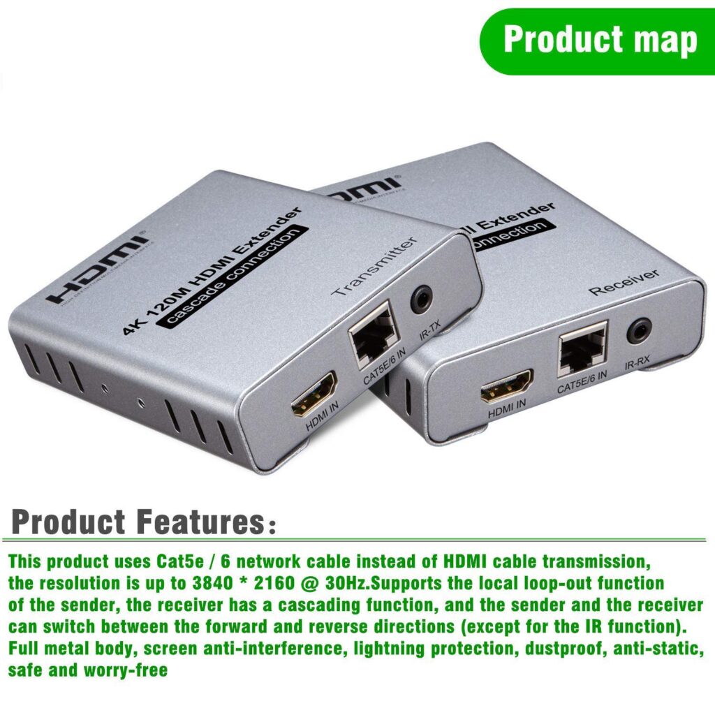 Best HDMI Extender 120 MTR with KVM 1080P – Ultra HD Long Distance Solution Technotech Technologies