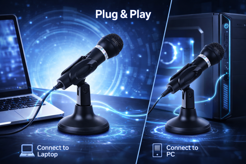 Net KTV YW-30 Mini Microphone – Premium Audio for PC & Laptop Technotech Technologies