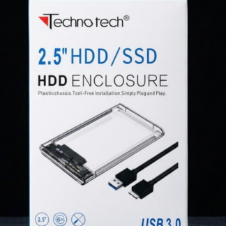 2.5 Inch HDD SSD Enclosure USB 3.0 – Tool Free Plastic Case