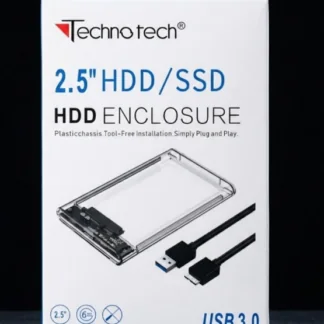 2.5 Inch HDD SSD Enclosure USB 3.0 – Tool Free Plastic Case