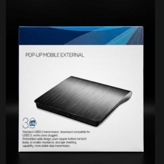 USB 3.0 Pop-Up External DVD-RW Drive – Type-C Plug & Play