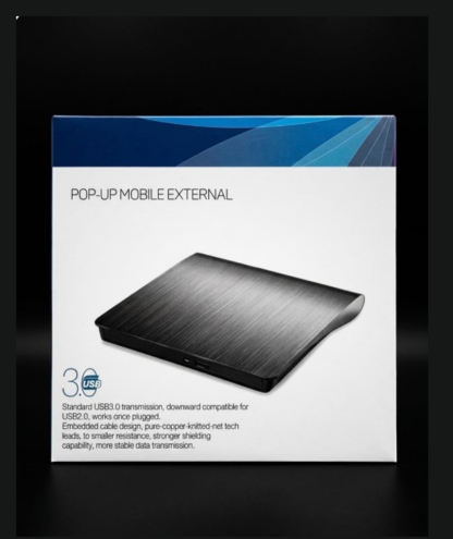USB 3.0 Pop-Up External DVD-RW Drive – Type-C Plug & Play