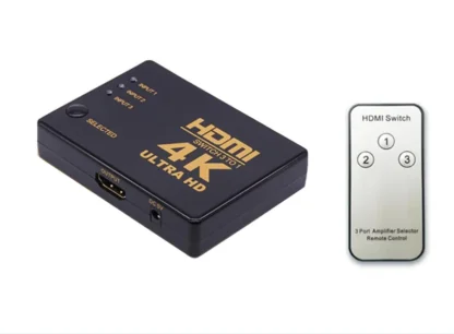 3-Port HDMI Switch 1080P – High Speed for TV, Laptop, PS4, Xbox & Projector
