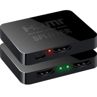 Powerful 4K HDMI Splitter 1 in 2 Out – Dual Monitor HDMI Splitter for TV, Laptop & Projector