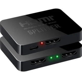 Powerful 4K HDMI Splitter 1 in 2 Out – Dual Monitor HDMI Splitter for TV, Laptop & Projector