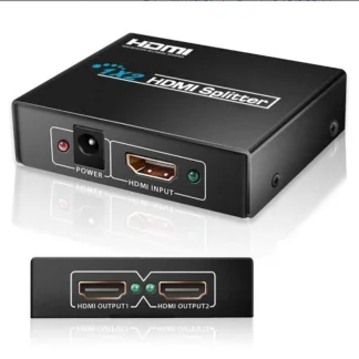 1x2 HDMI Splitter 1080P HDMI Splitter 1 in 2 Out for Dual Monitors TV Projector