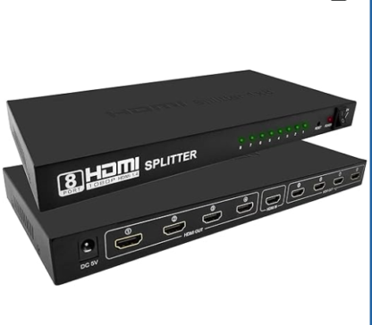 1×8 HDMI Splitter 4K – 8 Port HDMI 1 in 8 Out Ultra HD HDMI 1.4