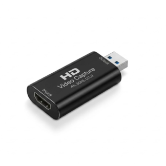 USB 3.0 4K HD Video Capture connected to laptop for recording