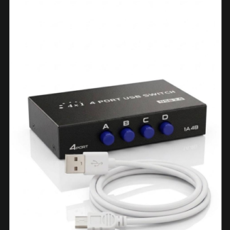 Technotech 4 Port USB Switch 2.0 – 4x1 USB Sharing Switch for PC Laptop Printer