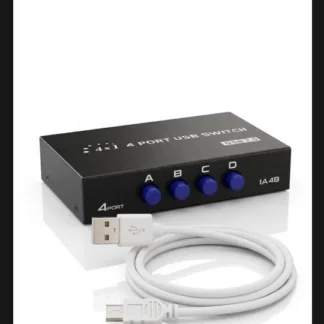 Technotech 4 Port USB Switch 2.0 – 4x1 USB Sharing Switch for PC, Laptop, Printer & Scanner