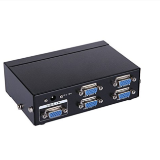 Technotech 4 Port VGA Splitter 200MHz – 1x4 VGA Video Splitter for Monitor & Projector