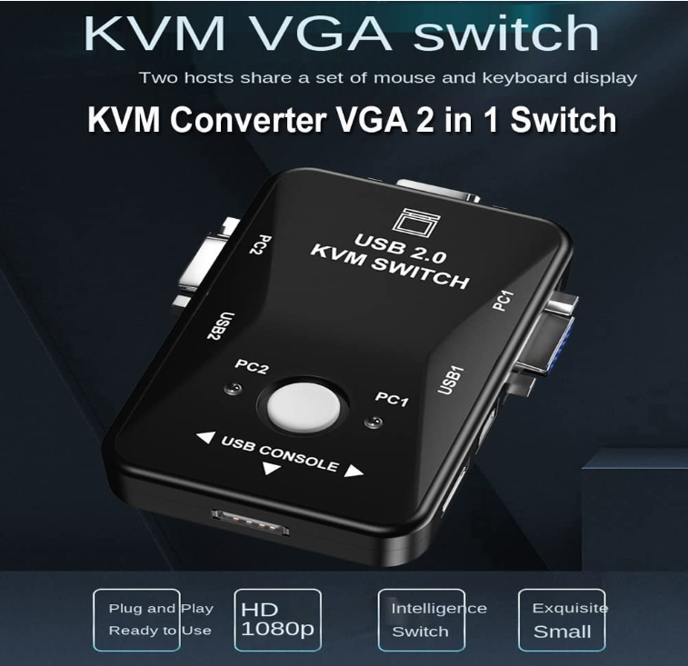 Technotech 2 Port VGA KVM Switch Manual USB 2.0 Model 2UK