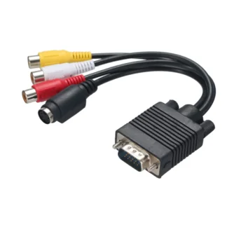 VGA to 3 RCA Cable – Video AV Converter Cable for TV & Projector