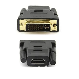 HDMI Female to DVI 24+1 Male Connector for connecting HDMI devices to DVI monitor