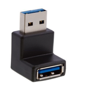 USB 3.0 Male to Female L Shape Connector – High Speed 90 Degree USB Adapter