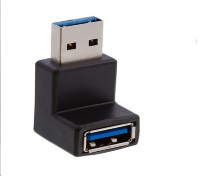 USB 3.0 Male to Female L Shape Connector – High Speed 90 Degree USB Adapter