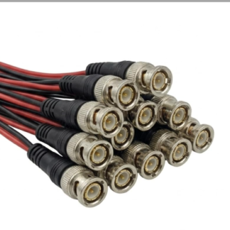 BNC Connector with Wire Indian Red-Black ( PACK OF 10 )