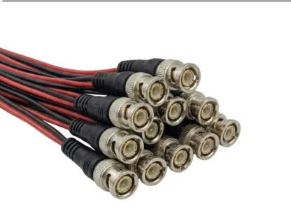 BNC Connector with Wire Indian Red-Black ( PACK OF 10 )