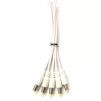 DC Pin with Wire Indian (White) – Reliable Power Connector ( Pack Of 10 )
