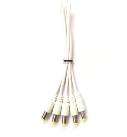 DC Pin with Wire Indian (White) – Reliable Power Connector ( Pack Of 10 )