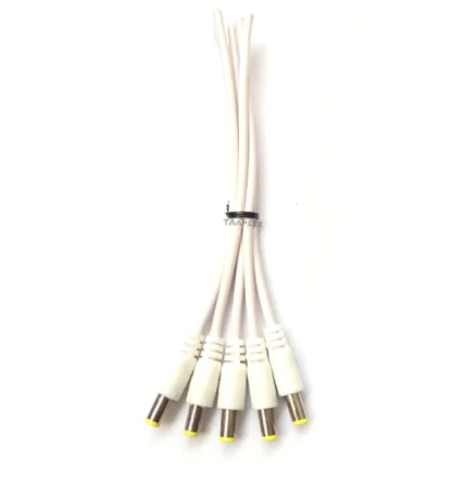 DC Pin with Wire Indian (White) – Reliable Power Connector ( Pack Of 10 )