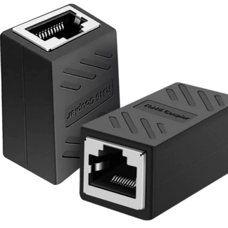 LAN Jointer RJ45 1x1 Black Ethernet cable connector for network extension