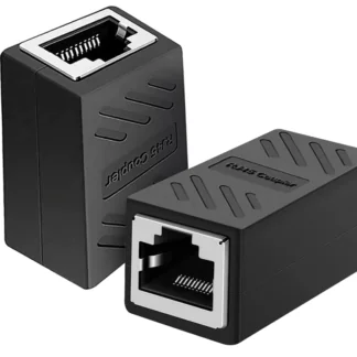 LAN Jointer RJ45 1x1 Black – Durable Ethernet Cable Connector( PACK OF 10)
