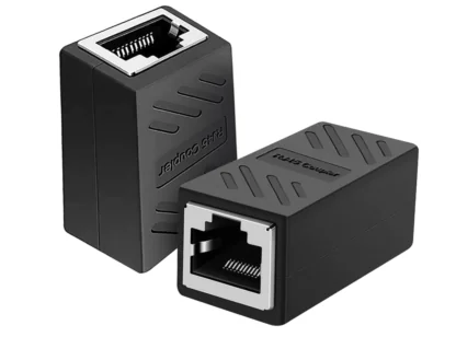 LAN Jointer RJ45 1×1 Black – Durable Ethernet Cable Connector( PACK OF 10)