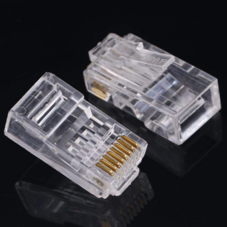 T.T RJ45 Connector CAT6 Pack of 100 for high-speed Ethernet cable crimping