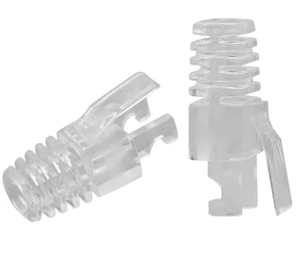 RJ45 Boot Cover Transparent – Ethernet Cable Strain Relief Cap (PACK OF 100)