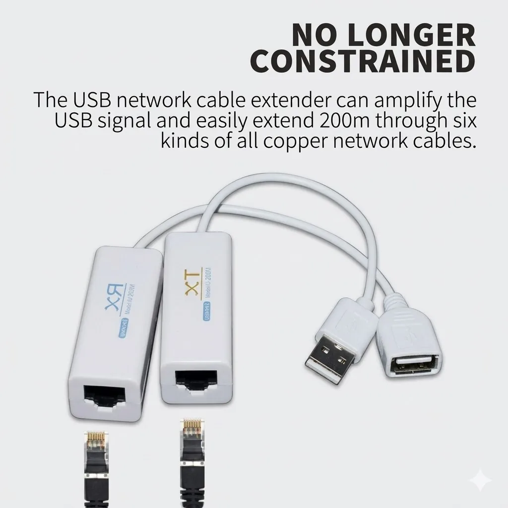 Best USB to LAN Extender Adapter 200 MTR – High-Speed Long Distance USB Solution Technotech Technologies