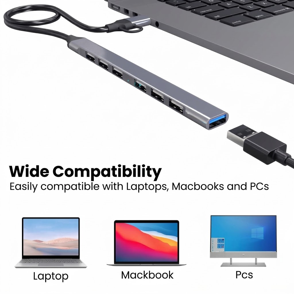 USB 3.0 Hub Multi-Interface Adapter – 7 Ports Technotech Technologies