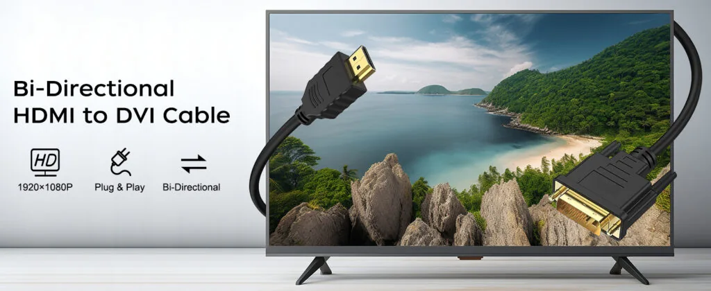 Premium HDMI Male to DVI Male 10M Cable – Ultra-Clear Digital Video Solution Technotech Technologies