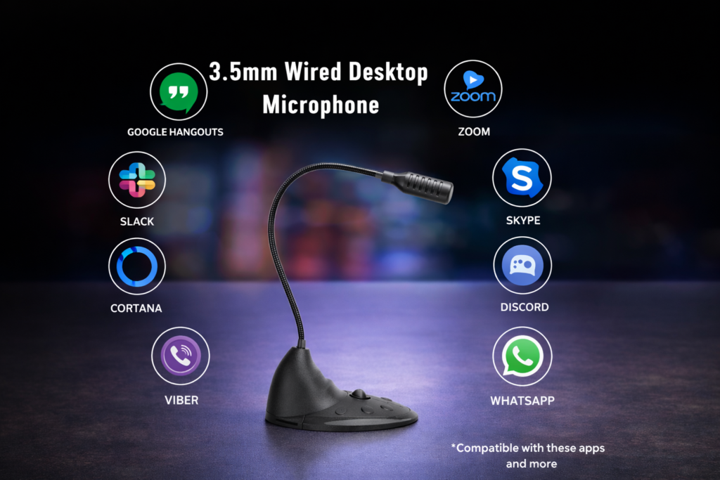 Yin Wei YWZ001M Condenser Microphone – 3.5mm Network Mic for PC, Laptop, Video Chat & Recording Technotech Technologies