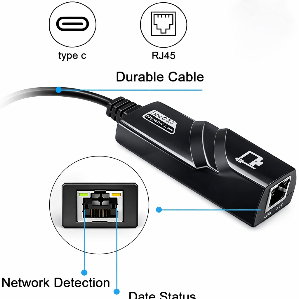 Type-C to LAN Adapter 3.0 100/100 Technotech Technologies