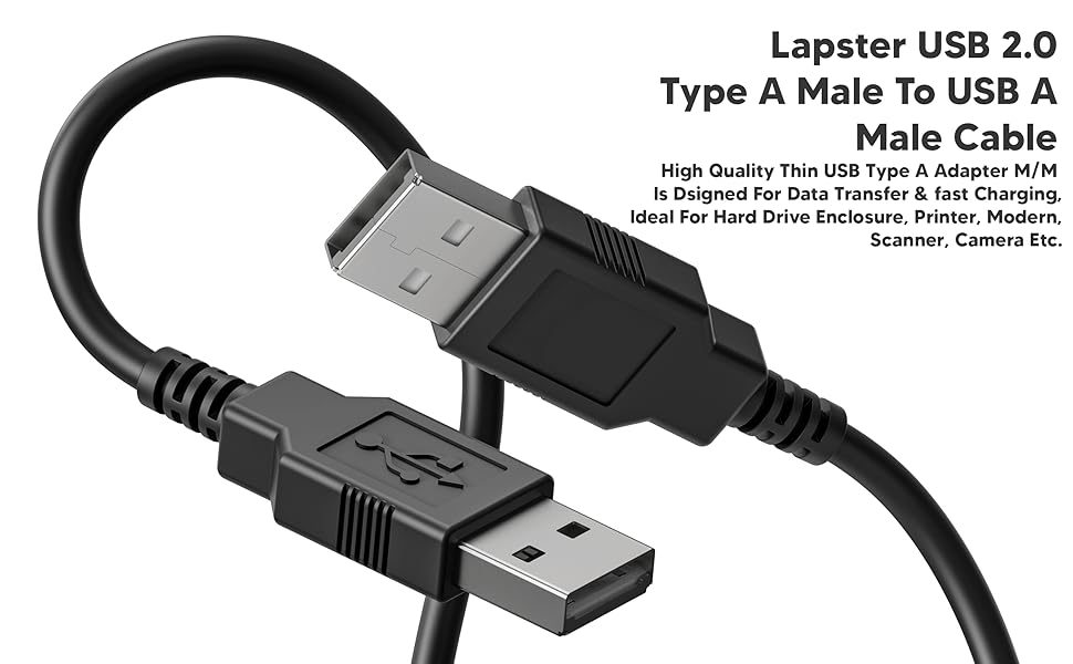USB 2.0 AM to AM Cable 3 Mtr – Ultimate Best High-Speed Male to Male USB Cable Technotech Technologies