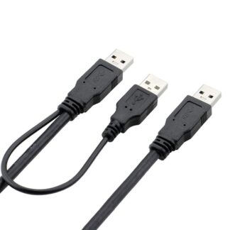USB 2.0 AM to 2x AM Y Cable 60 CM