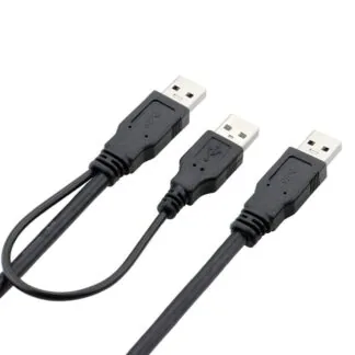 USB 2.0 AM to 2x AM Y Cable 60 CM